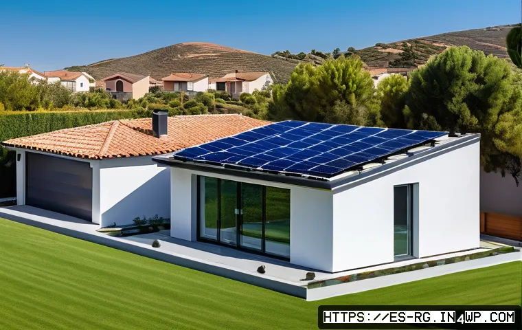 빗물 재활용의 시장 현황 - A modern Spanish suburban home equipped with an advanced rainwater recycling system featuring sleek ...